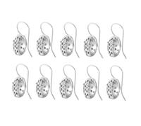 FRCOLOR 10 Piezas Ganchos para Pendientes con Base Redonda para Cabujón Componentes DIY para Creación de Joyas Soporte Elegante con Diseño de Lotus para Montajes de Aretes Artísticos
