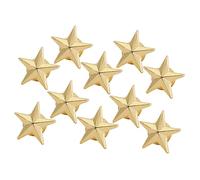 FRCOLOR 10 Piezas Insignia de metal insignias insignia de estrella de oro alfiler patas esmalte para broche con moldura de estrella día conmemorativo chapas broche de medalla cobre Dorado