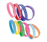 FRCOLOR 10 Piezas Pulseras de para Colores Vibrantes Brazaletes Escolares Motivacionales para Reconocimiento de y Actividades Educativas