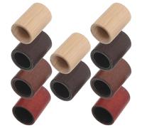 FRCOLOR 10 Piezas Tapón de Perfume de Madera para Pulverizador, Tapón de Botella de Madera para Pulverizador, Cilindro de 15 Dientes, Bambú, para Frascos de Perfume y Dispensadores