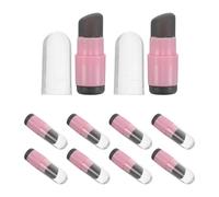 FRCOLOR 10 Pinceles para Labios de Silicona Rosa con Tapa Aplicadores Reutilizables de Cabeza Redonda para Brillo y Mascarilla Labial, Mini Cepillos Portátiles para Maquillaje