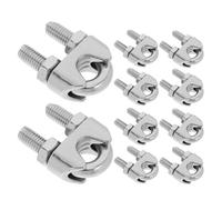 FRCOLOR 10 Unidades Abrazaderas de Cable Acero Inoxidable de Abrazaderas Metálicas para Cables Cuerdas de Carpa y Proyectos Industriales Montaje Rápido y Resistente para Uso Múltiple