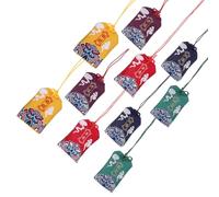 FRCOLOR 10 Unidades Amuleto Japonés Omamori Tradicional Bolsa Vacía de Tela Bordado Intrincado para Colgar, Adorno Oriental para Hogar y Amuleto de Buena Suerte en Año