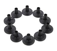 FRCOLOR 10 Unidades Fundas de Plástico Negras para Platillos de Batería, Accesorios Portátiles y Ligeros para Instrumentos de Percusión, Ideales para Conciertos y Práctica