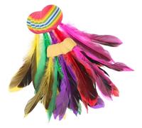 FRCOLOR 10 Unidades Juguete de Bádminton para Exteriores Volante de Plástico y Pluma, Resistente al Desgaste y Mejora Habilidades Motoras para Adultos y Jóvenes