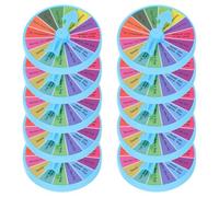 FRCOLOR 10 Unidades Ruleta de Castigo para Juego de Mesa 15 Ranuras, Material Plástico y Cartón, Segura y Versátil para Fiestas de Cumpleaños y Carnaval
