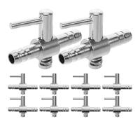 FRCOLOR 10 Válvulas Reguladoras de Flujo para Acuario Conectores Unidireccionales de Acero Inoxidable para Bomba de Aire Válvula de Control de Presión para Manguera de Oxígeno