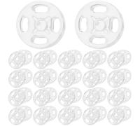 FRCOLOR 100 Botones Transparentes Invisibles de Resina 13 Mm para Coser Ropa, Camisas y Abrigos, Set de 100 Piezas para Manualidades, Costura y Proyectos Creativos