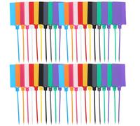 FRCOLOR 100 Etiquetas de Envío Cable, Etiquetas de Plástico 5.8x100 Mm Multicolor, Resistentes y Duraderas para Logística, Almacenamiento y Etiquetado de Equipaje Color Color Aleatorio