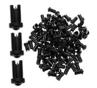 FRCOLOR 100 Piezas Agujas Antiobstrucción Para Botellas De Pegamento Pestañas, Boquilla De Repuesto Negra, Herramienta Auxiliar Antibloqueo Para Extensión De Pestañas Salón y Uso Doméstico