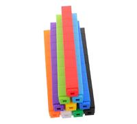 FRCOLOR 100 Piezas Bloques de Construcción Plásticos para Cubos Matemáticos Educativos para Aprendizaje de Cubos para Desarrollo de Habilidades Numéricas y Cálculo Juguete Didáctico para