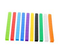 FRCOLOR 100 Piezas Bloques de Matemáticas para Cubos de Plásticos para Aprendizaje Juguetes Educativos para Desarrollo de Habilidades Matemáticas y Creatividad
