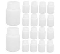 FRCOLOR 100 Piezas Botella de envasado de Botella sellada frascos de Pastillas con Tapas Educación física Blanco