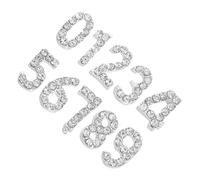 FRCOLOR 100 Piezas Rhinestone Number Nail Charms Flatback Nail Art Decorations With Sparkling Finish DIY Jewelry Accessories For For Manicure And Special Events