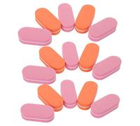 FRCOLOR 100piezas Tira Para Pulir Uñas Mini Pulidores De Esponja De Doble Cara Para Manicura Acrílica Uso Salón y Hogar Color Naranja y Rosa