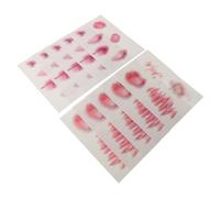 FRCOLOR 10hojas Pegatinas de Cicatriz Sangrienta Accesorios para Simular Heridas Decoraciones de Maquillaje de Halloween para Fiesta de Zom e Tatuajes Temporales de Herida Falsa