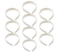 FRCOLOR 10piezas Diademas De Plástico Para Manualidades Tiras Anchas Sin Dientes Accesorios De Pelo Sólido Para Niñas y Mujeres Blanquecino