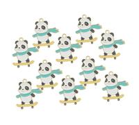 FRCOLOR 10piezas Llavero De De Patineta Precioso Colgante De Panda Para Accesorios De Bolso Llavero De Dibujos Animados Colgante De Animal Multifunción Para Hacer Joyas