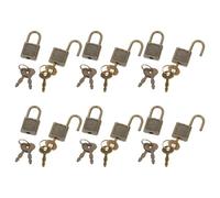 FRCOLOR 12 Juegos Cerradura Pirata de Metal Llave para Mini Casillero, Diseño Vintage Elegante, para Juegos de Búsqueda del Tesoro y Cosplay Infantil