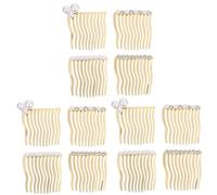 FRCOLOR 12 Peinetas para el pelo de novia, accesorios dorados para el pelo, pinzas para el pelo, clip lateral, peine lateral para el pelo, accesorio coreano, horquilla de diamante