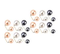 FRCOLOR 12 Piezas Afueras Falso Broches De Suéter Perlado Broche De Perlas De Imitación Alfiler Clips De Suéter Sujetadores De Suéter Clip De Vestido Tlips De Chal Aleación