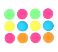 FRCOLOR 12 Piezas Bolas Luminosas de Goma Elásticas para Saltarinas Fluorescentes con Superficie Mate Juguetes Rebote para Fiestas y Halloween