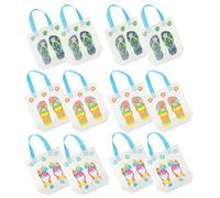 FRCOLOR 12 Piezas Bolsa Chanclas Bolsa De Artículos De Tocador De Viaje Pequeñas Bolsas De Fiesta Bolsos De Playa Para Mujer Bolsas Grandes Para Dulce Favor Tela No Tejida