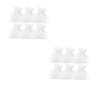 FRCOLOR 12 Piezas Bolsa De Mini Bolsas De Dulces De Novia Bolsas De De Cumpleaños Bolso De Novia Saco De Lazo De La Boda Bolsa De Chocolate Envolver Tela