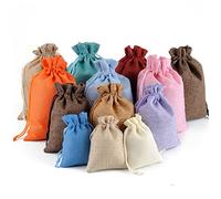 FRCOLOR 12 Piezas Bolsa para Joyas Prueba de Polvo Cordón Unidades Transpirable Contenedor de Almacenamiento Bolsa de Obsequio para Guardar Joyas Cookies