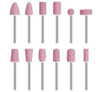 FRCOLOR 12 Piezas Cabezal para Pulir Uñas Broca Herramientas para Máquina de Arte de Uñas Cabezal de Piedra de Amolar Uso