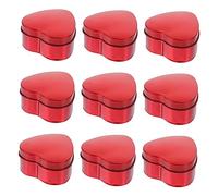 FRCOLOR 12 Piezas Caja de Dulces de Boda Forma de Corazón Unidades Hecha de Hojalata Decorativa para Obsequio de Boda y Contenedor de Dulces para Festivales y Soporte para Regalos Festivos