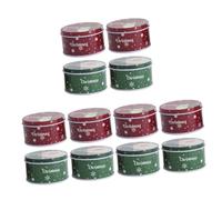 FRCOLOR 12 Piezas Caja De Navidad Favor De Fiesta De Vacaciones 2022 Lata De Dulces Navideños Decoración Navideña Contenedor De Latas De Decorativas Galleta De Chocolate Hojalata