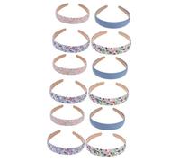 FRCOLOR 12 Piezas Diadema Floral Diademas De Maquillaje Para Diadema Nupcial Diademas De Flores Damas Diademas Diadema Rígida Ancha De Satén Diademas Atléticas Diadema De Tela