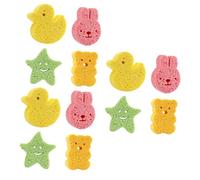 FRCOLOR 12 Piezas Esponja De Baño Para Niños Bolas De Ducha Espumosas Puf De Malla De Baño Bolas De Esponja De Baño Puf Exfoliante Tómate Un Baño Puff Celulosa De Pulpa De Madera Bebé