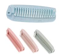 FRCOLOR 12 Piezas peine antiestático Peine portátil Peine de plástico Peine práctico peine de bolsillo plegable peine plegable para el cabello peine doble peine de doble cabeza peine recto