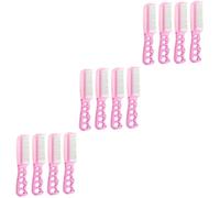 FRCOLOR 12 Piezas Peine De Acero Para Peine De Acero Cepillo Para Alisar El Cabello Peines De Peluquería Peines De Peines Antiestáticos Peine De Pelo De Muñeca Rosa