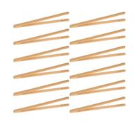 FRCOLOR 12 Piezas Pinzas de Bambú para Herramientas Montessori para Motricidad para Actividades Sensoriales y Educativo Pinzas Multifuncionales para Alimentos y Juguetes
