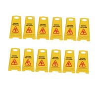 FRCOLOR 12 Piezas Señales Miniatura Precaución Suelo Mojado para Casa Muñecas Realistas para Imaginativo y Seguridad Cocinas y Baños