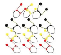 FRCOLOR 12 Piezas Unidades Diademas Antena Abeja Pompones Suaves para Mujer y Adolescentes Accesorios de Fiesta Coloridos para Cosplay y Disfraces Divertidos