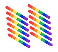 FRCOLOR 12 Piezas Unidades Pulseras de Silicona Coloridas Pulseras Slap Suaves Reutilizables para Fiestas Cumpleaños y Celebraciones Lgbtq