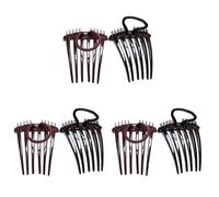 FRCOLOR 12 pinzas para el pelo, soporte para cola de caballo, peine de goma, peine lateral para coleta, peine para el pelo, peine para el pelo, accesorio para la cabeza