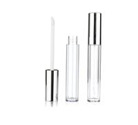 FRCOLOR 12 Tubos Labial Vacío 5 Ml Transparente y Resistente para Brillo de Labios, Tinte Labial, Uso Personal y Viajes, Tapas Electropulidas Plateadas y Doradas