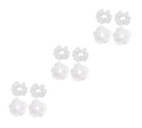 FRCOLOR 12 unidades de coletas para niñas, pinzas para el pelo, gomas para el pelo para niñas, coleteros de satén, cuerda para el pelo, goma de gasa, anillo para el pelo, diadema blanca