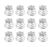 Frcolor - 12 unidades de ganchos para el pelo en forma de espiral. Contienen piedras Strass. Joyería DIY para novias