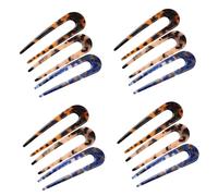 FRCOLOR 12 unidades de horquillas para moño para moños de pelo, agujas de moño, para pelo largo, coreano, alta mármol, accesorios para el cabello, lámina de acetato