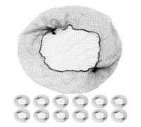 FRCOLOR 120piezas Redecilla Invisible Para Cabello Redes Para Moños Negros Malla Con Borde Elástico Para Cubrir Moños Para Ballet Danza Peluquería Personal De Servicio y Alimentación