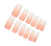 FRCOLOR 120piezas Uñas Postizas Degradado Cortas para Mujeres y Niñas Uso de Placas Ungueales Decoración de Uñas Artificiales Pegamento Cobertura Completa para Manicura