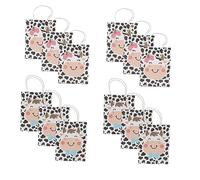 FRCOLOR 12piezas Bolsa De Papel De Vaca Para Cumpleaños Bolsas De Obsequio Decorativas Para Hornear Pasteles Contenedores De Obsequio Para Festivales y Regalos Vaca Lola