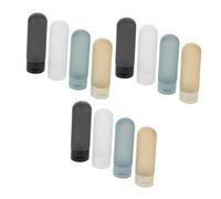 FRCOLOR 12piezas Botellas De Viaje Para Artículos De Tocador Tubos Vacíos Rellenables Minibotellas De Viaje Para Lociones Cremas De Manos Hotel y