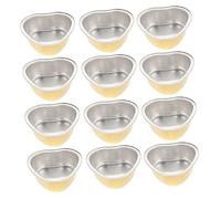 FRCOLOR 12piezas Recipiente De Cera De Aluminio Unidades Forma Para Depilación Facial y Axilar